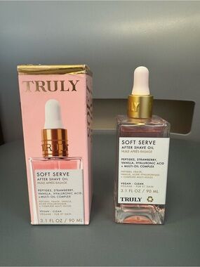 TRULY Soft Serve After Shave Oil - Pink and Gold Accents